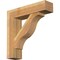 Ekena Millwork Funston Block Rough Sawn Bracket w/ Offset Brace, Western Red Cedar, 8"W x 32"D x 32"H BKT0806X32X32FST05RWR - alternate 1